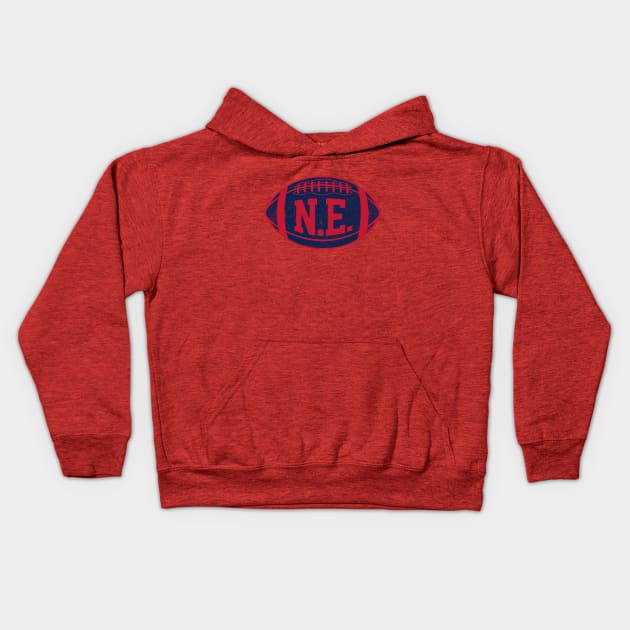 NE Retro Football - Red Kids Hoodie by KFig21